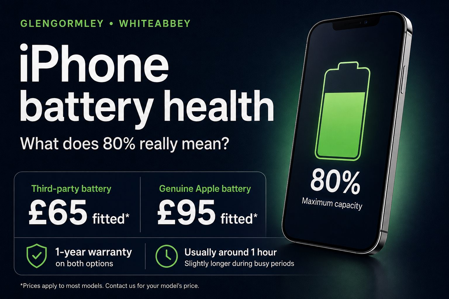 iPhone Battery Health Explained: Battery Replacement in Glengormley & Whiteabbey