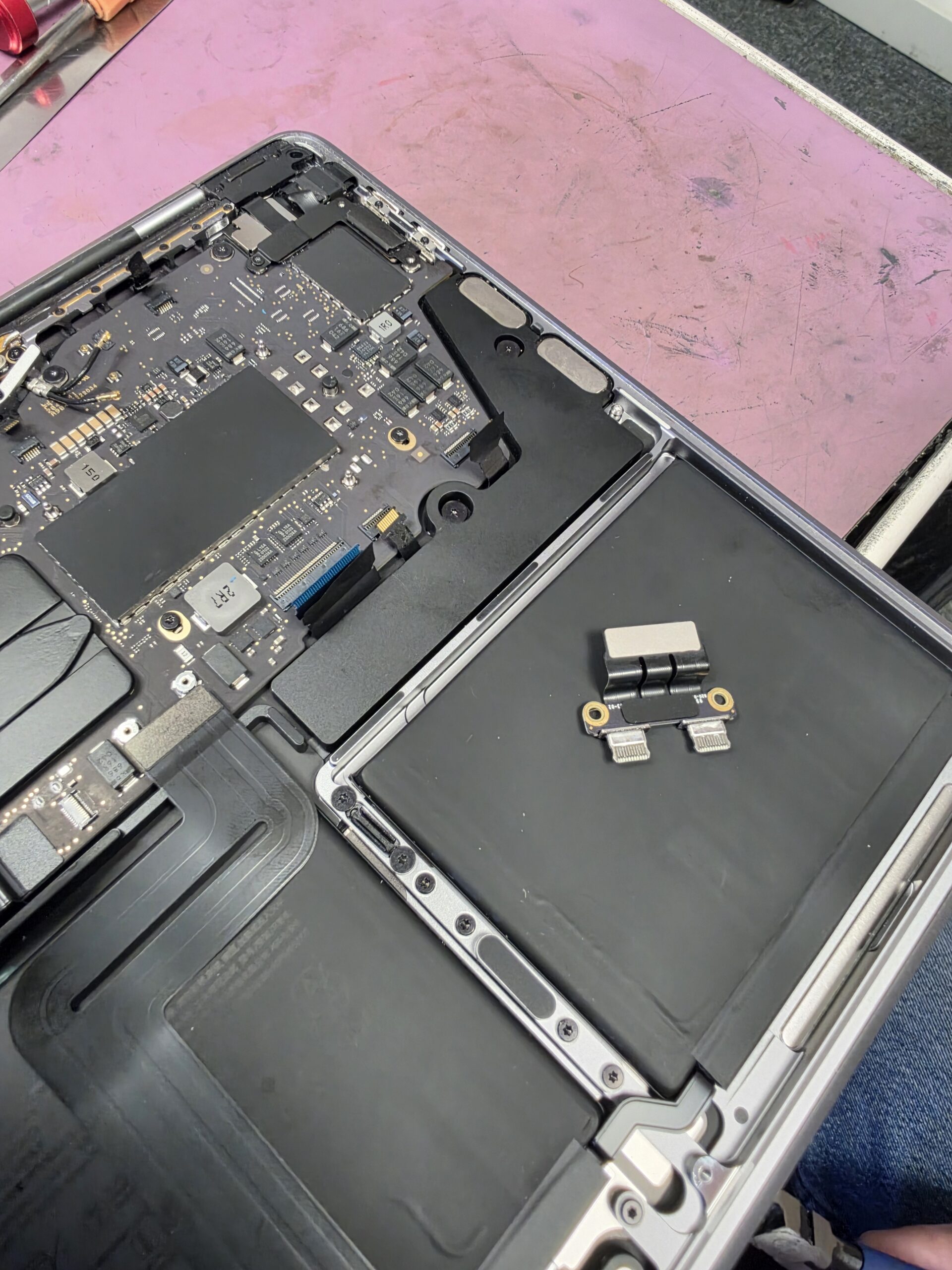 MacBook Pro A2338 opened for liquid damage inspection at iPhoneBits Glengormley